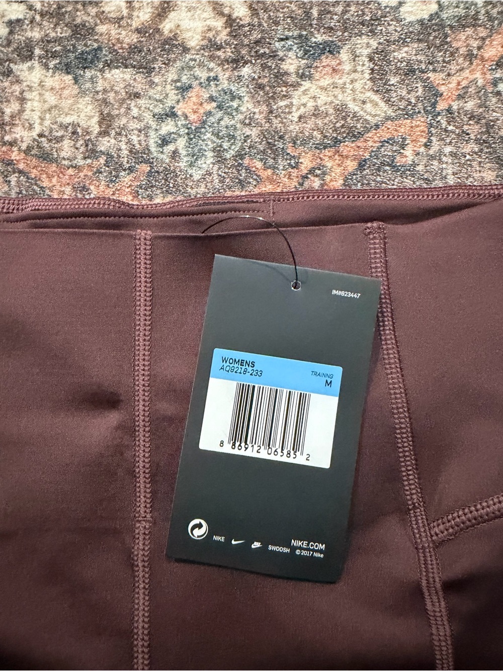 Nike Women’s biker High-Waist Training Shorts - Deep Brown size medium - Picture 2 of 5